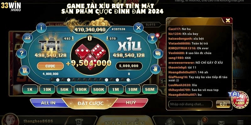 Game Tài Xỉu Rút Tiền Mặt - Sản Phẩm Cược Đình Đám 2024